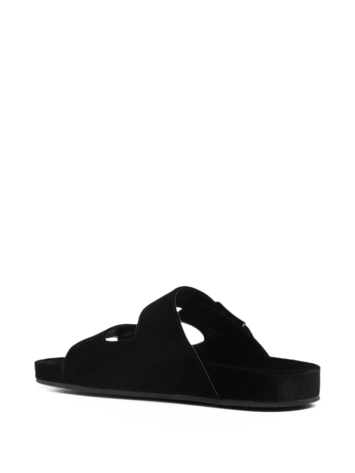 velvet buckle-fastening sandals