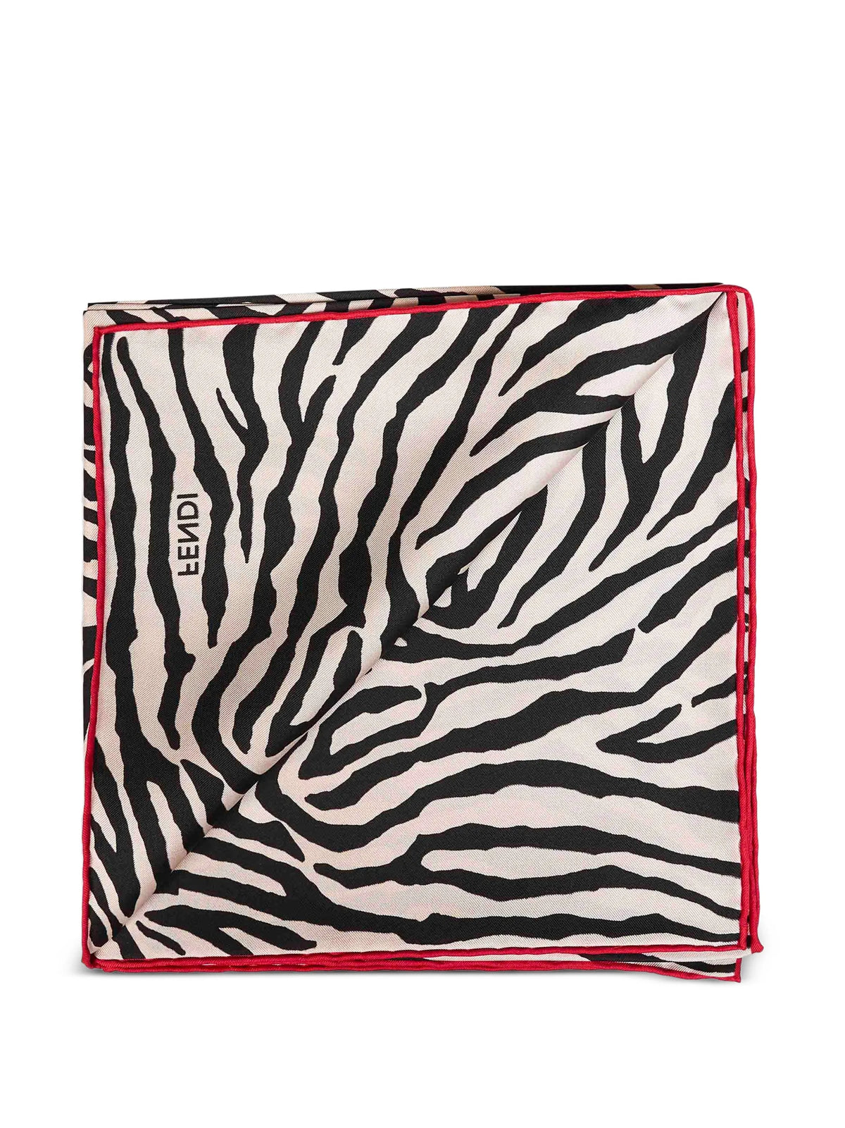 Tiger-print silk scarf
