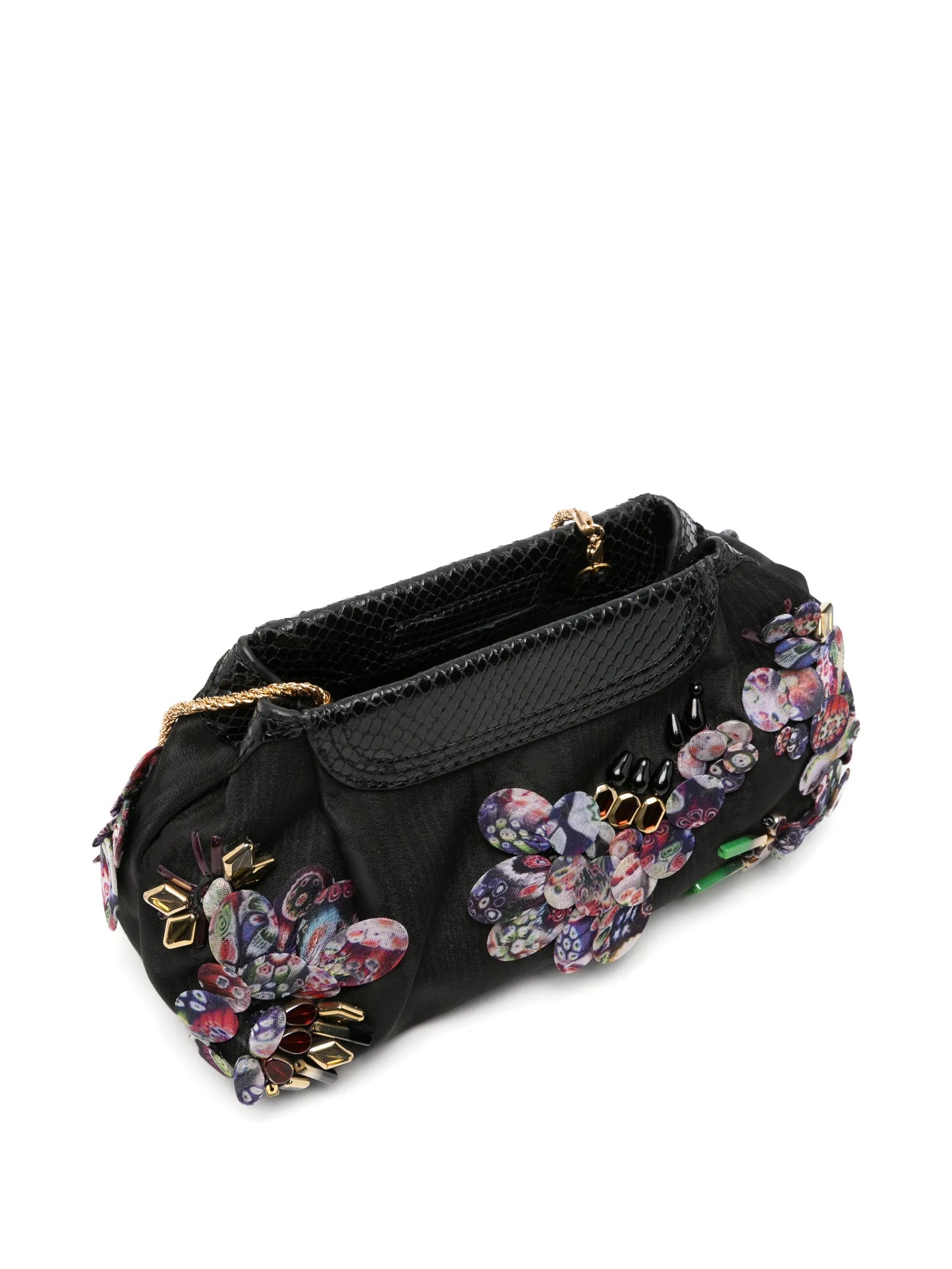 sequin-embellished clutch bag