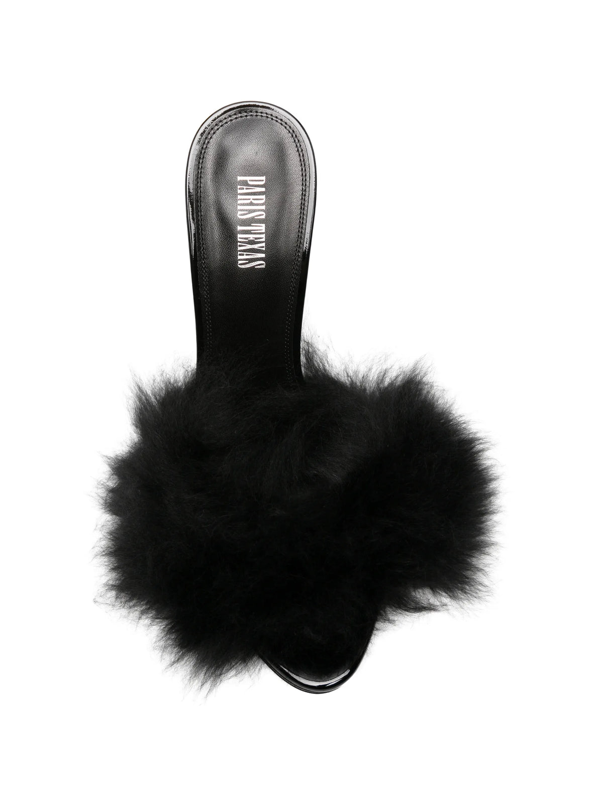 Lidia furry patent mules 105