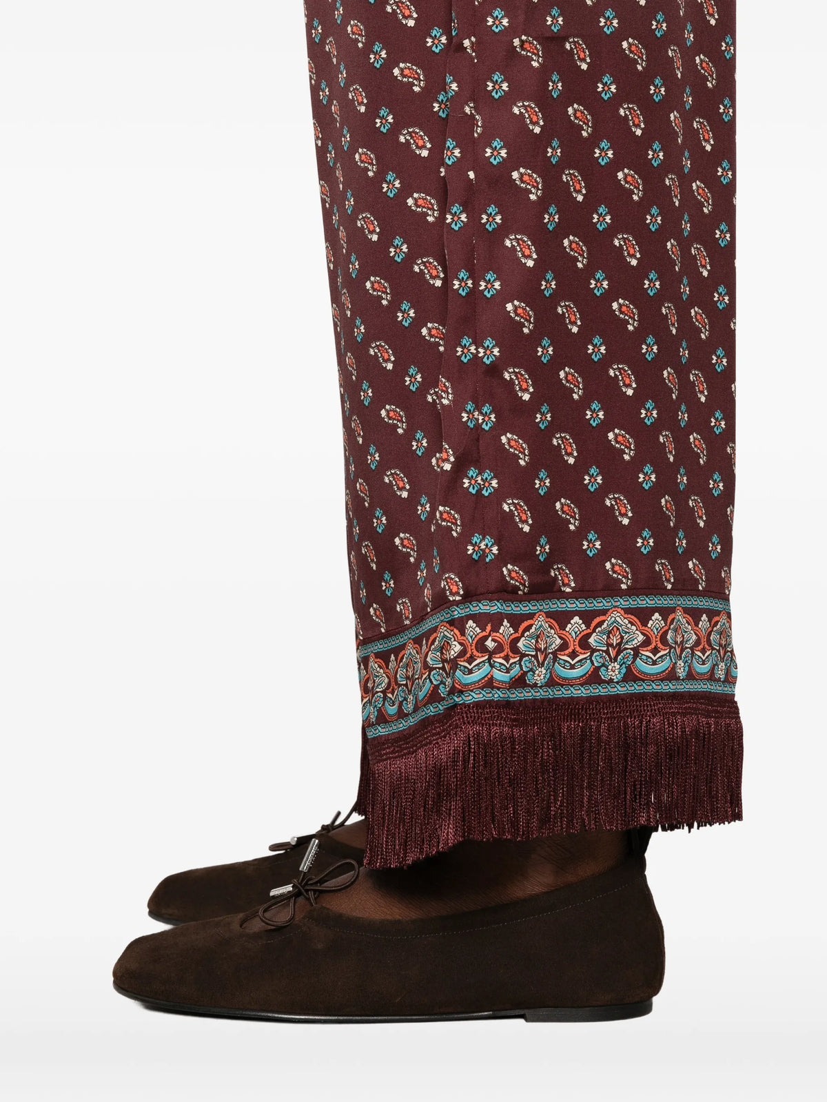 Lavona paisley-print trousers
