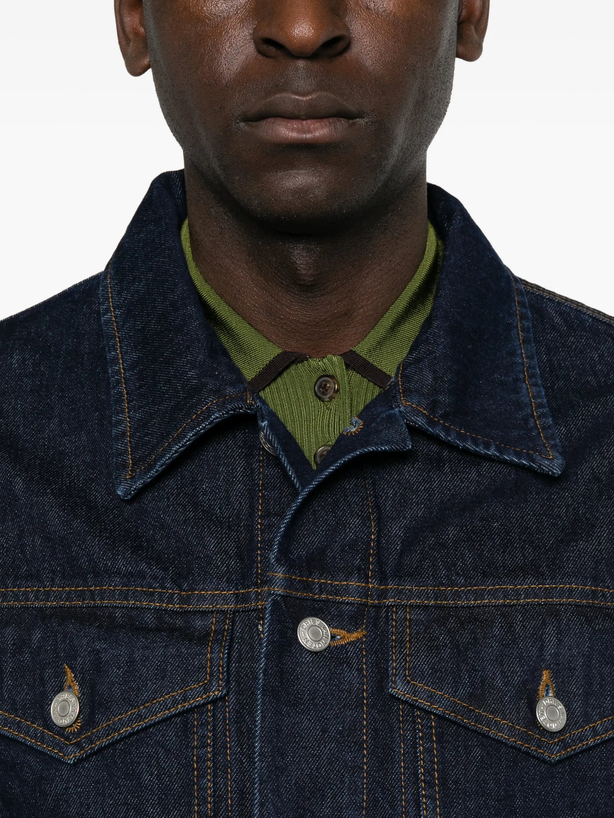 button-down denim jacket