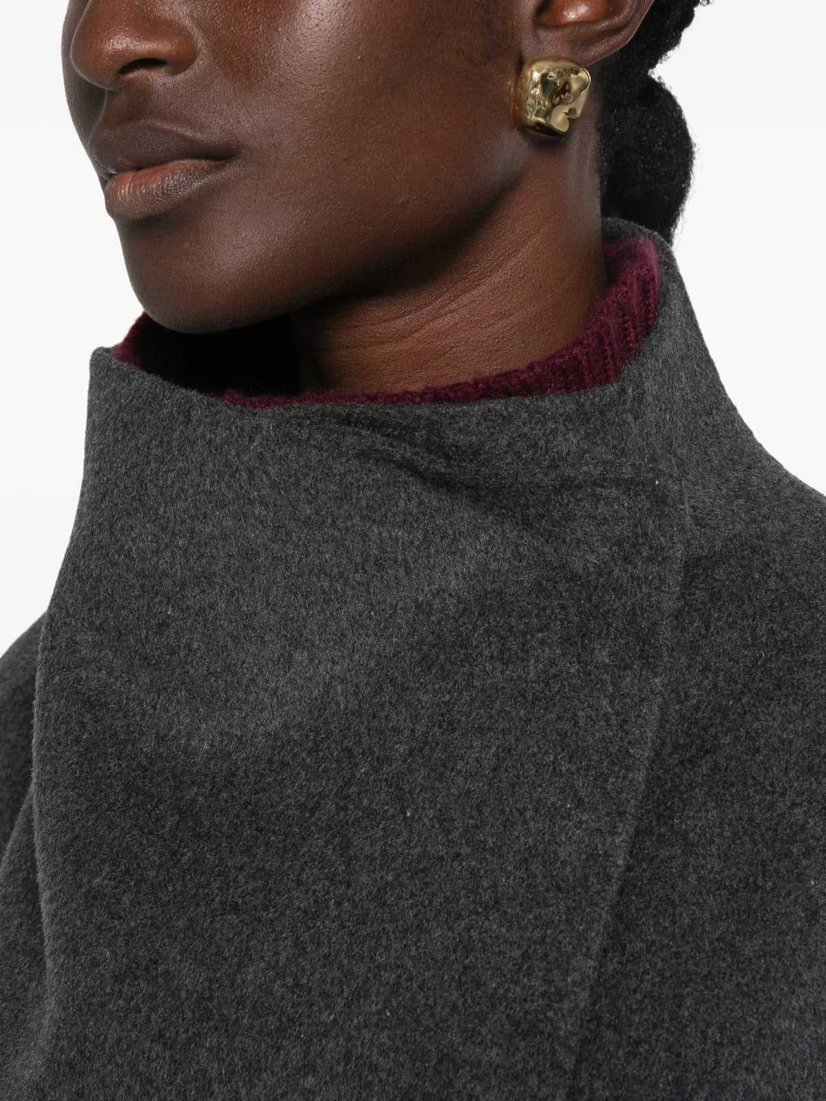 Leroy funnel-neck coat