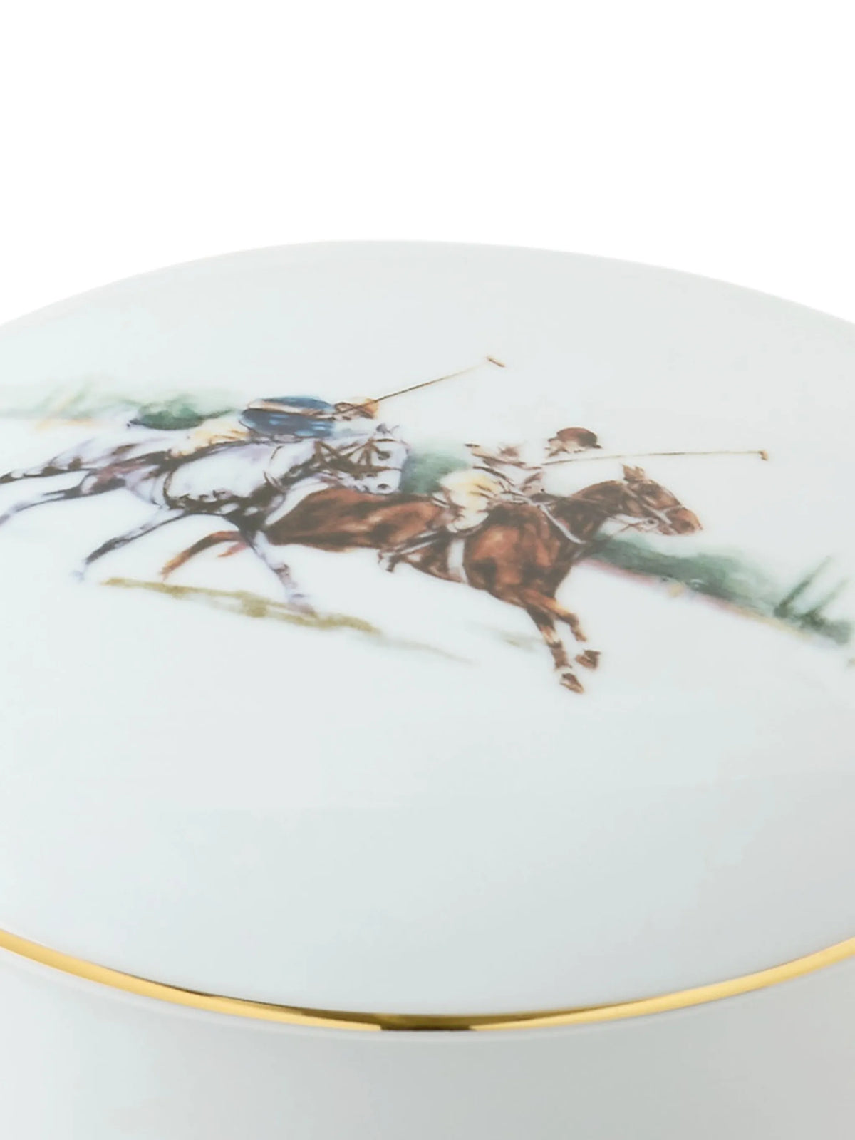Winthrop polo-print trinket box