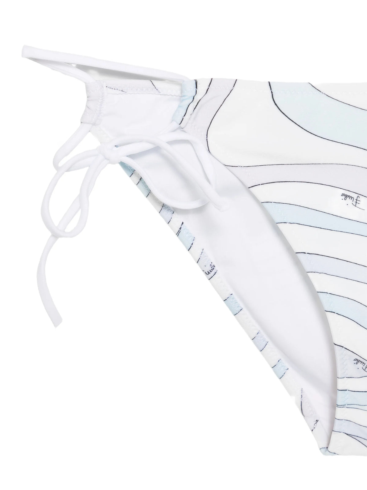 Iride-print side-tie bikini bottoms