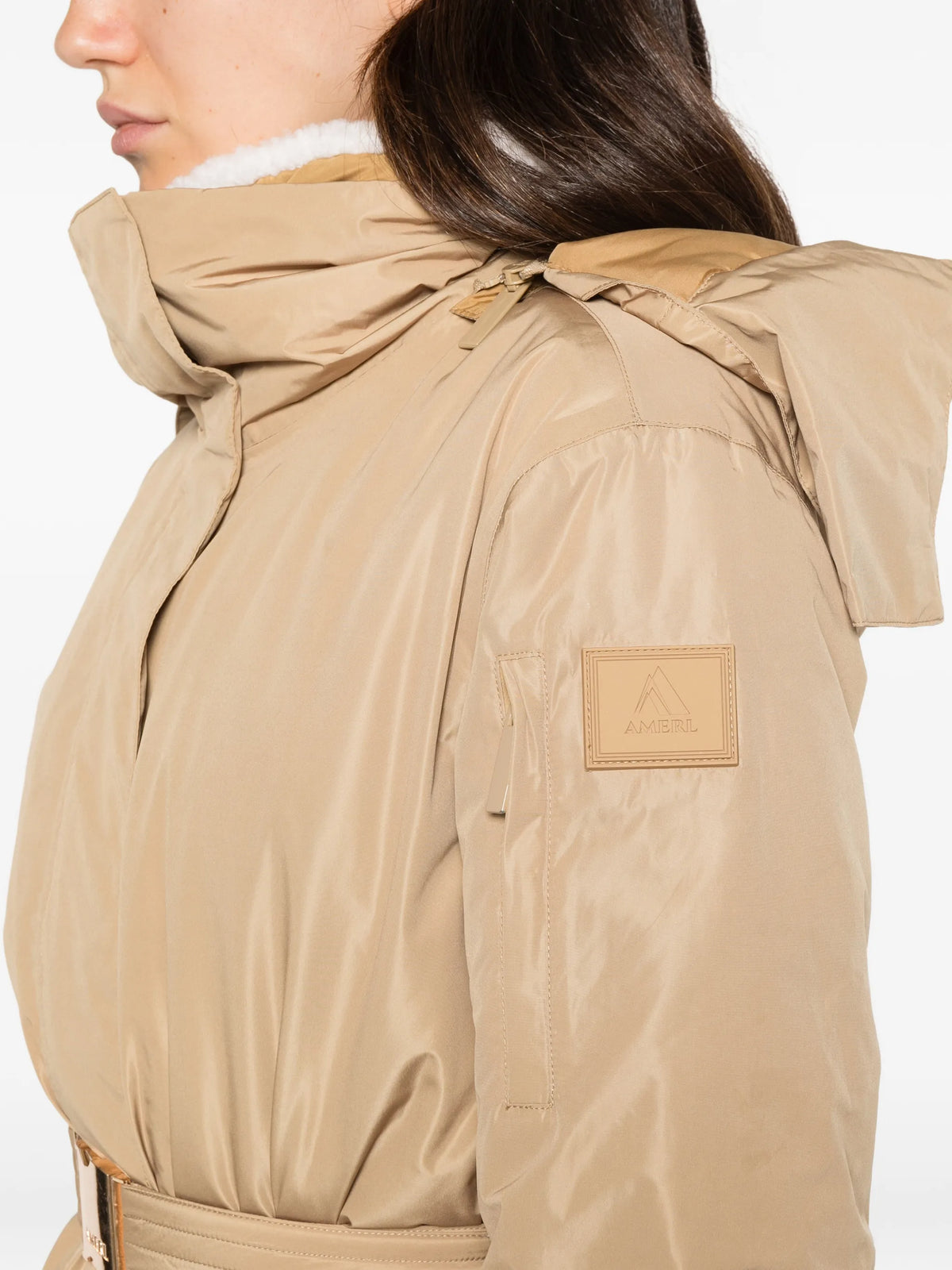 Aurora belted hooded jacket