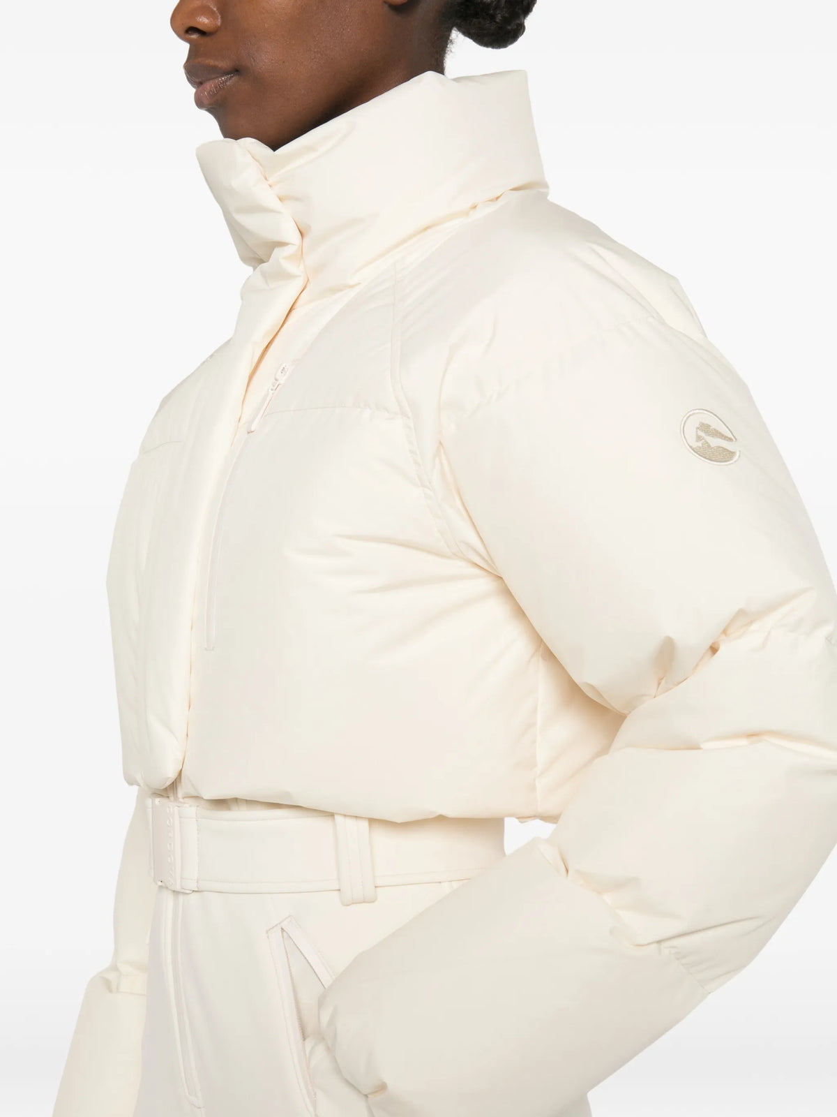 Myoko belted quilted ski suit