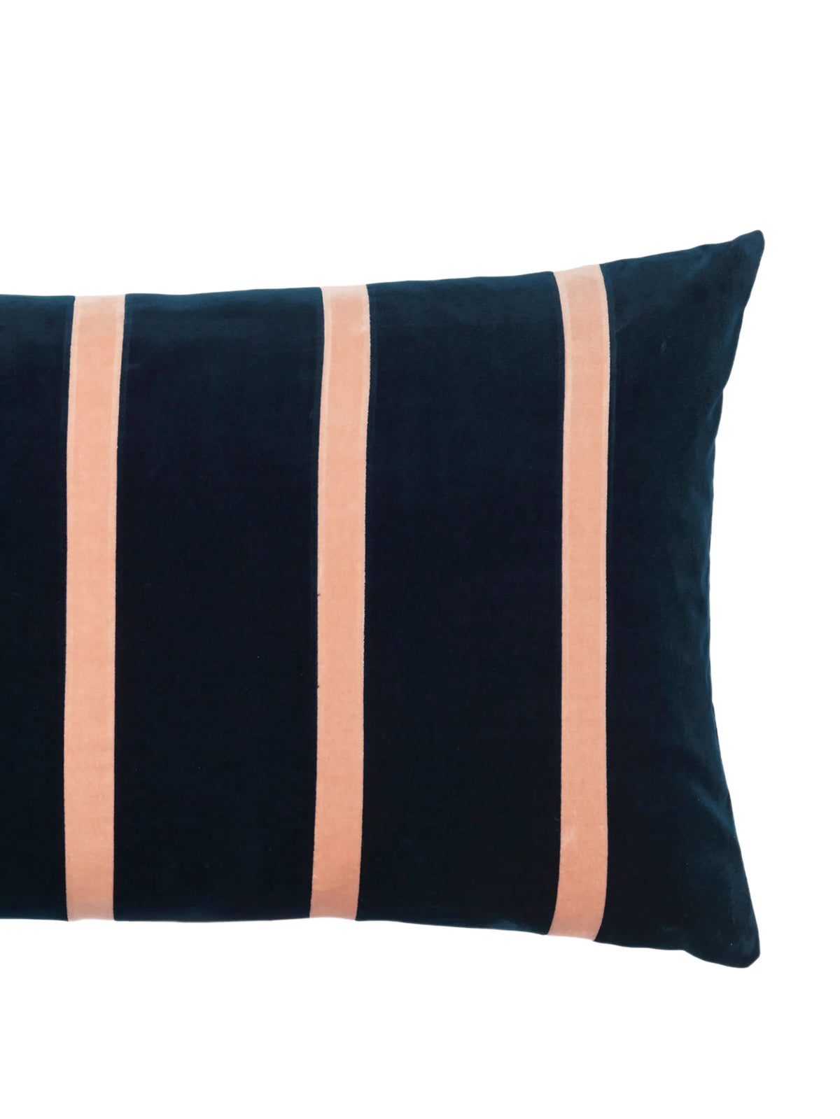 Pippa striped velvet cushion