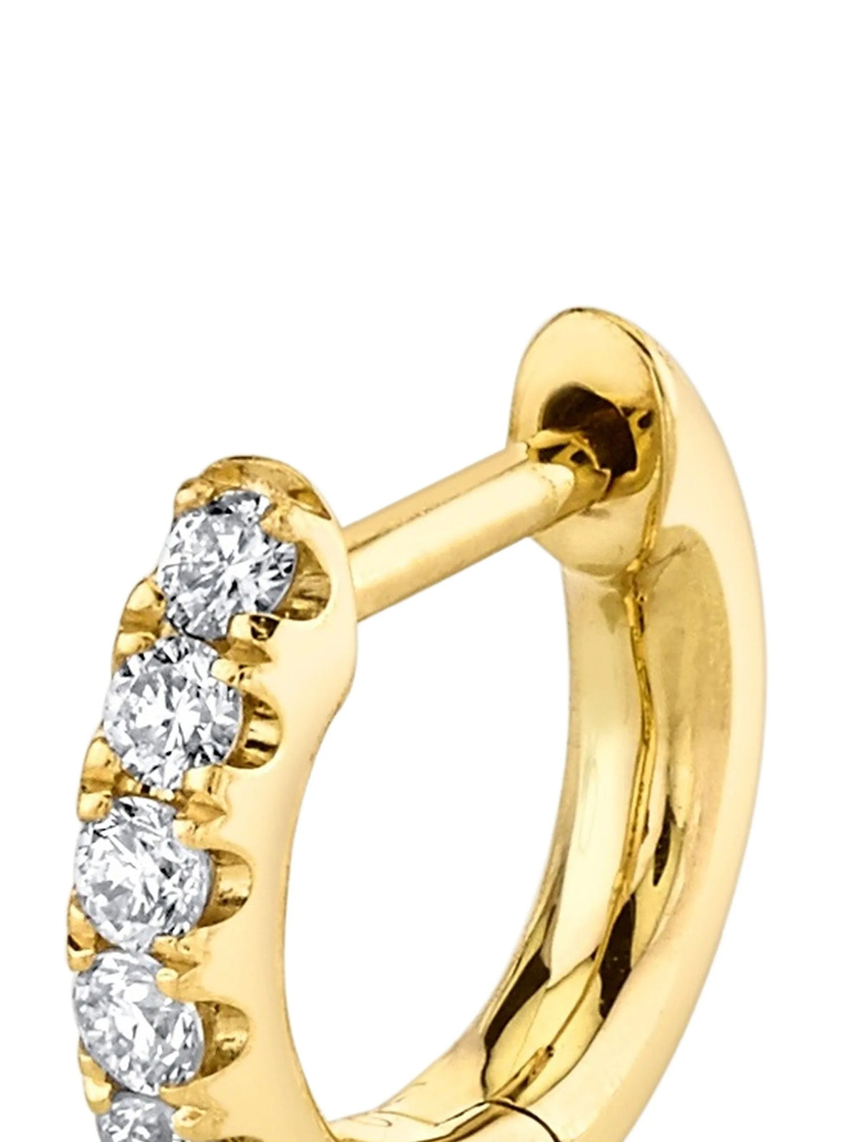 XS diamond huggies earrings