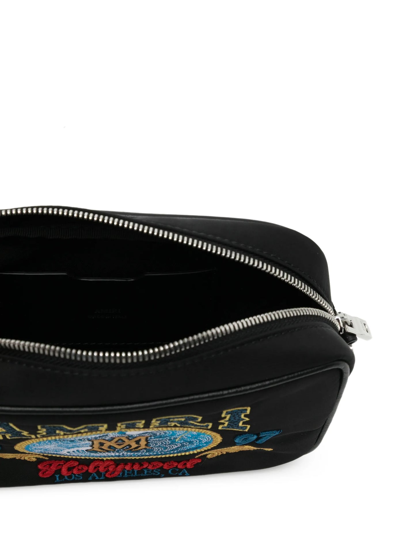 logo-embroidered camera bag