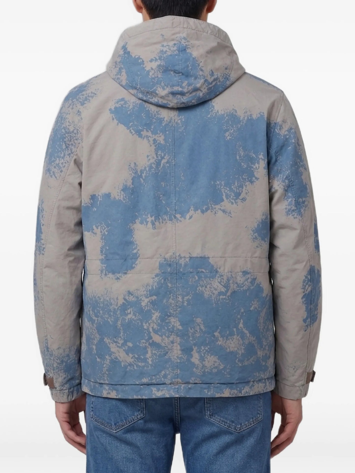 logo-patch hooded jacket