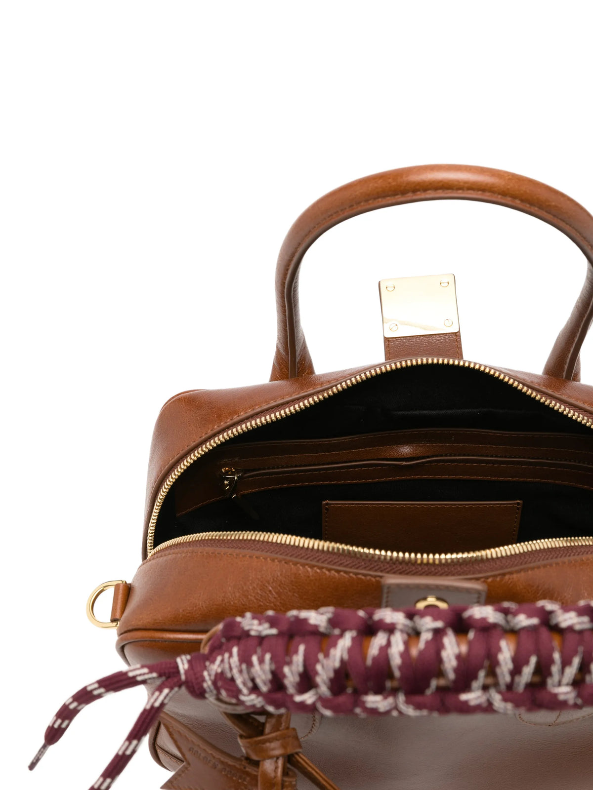 Vita bag in leather with charms and braided handle