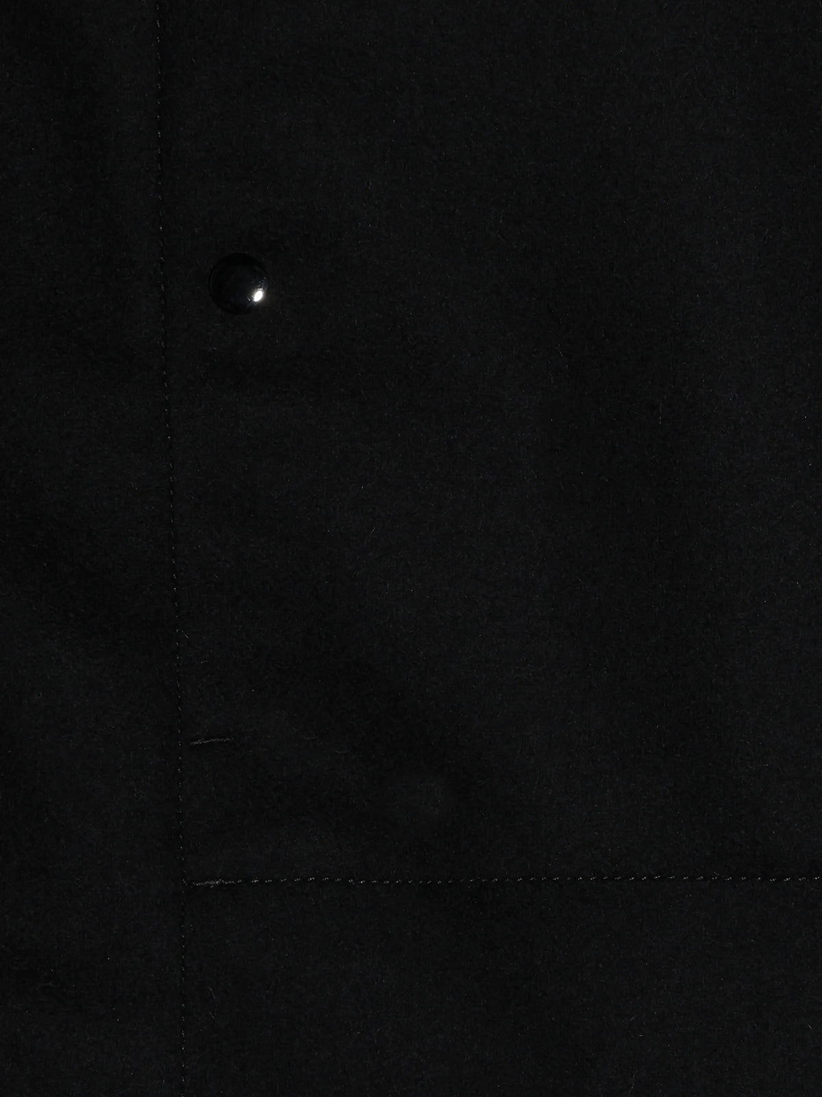 logo-patch button-up wool shirt