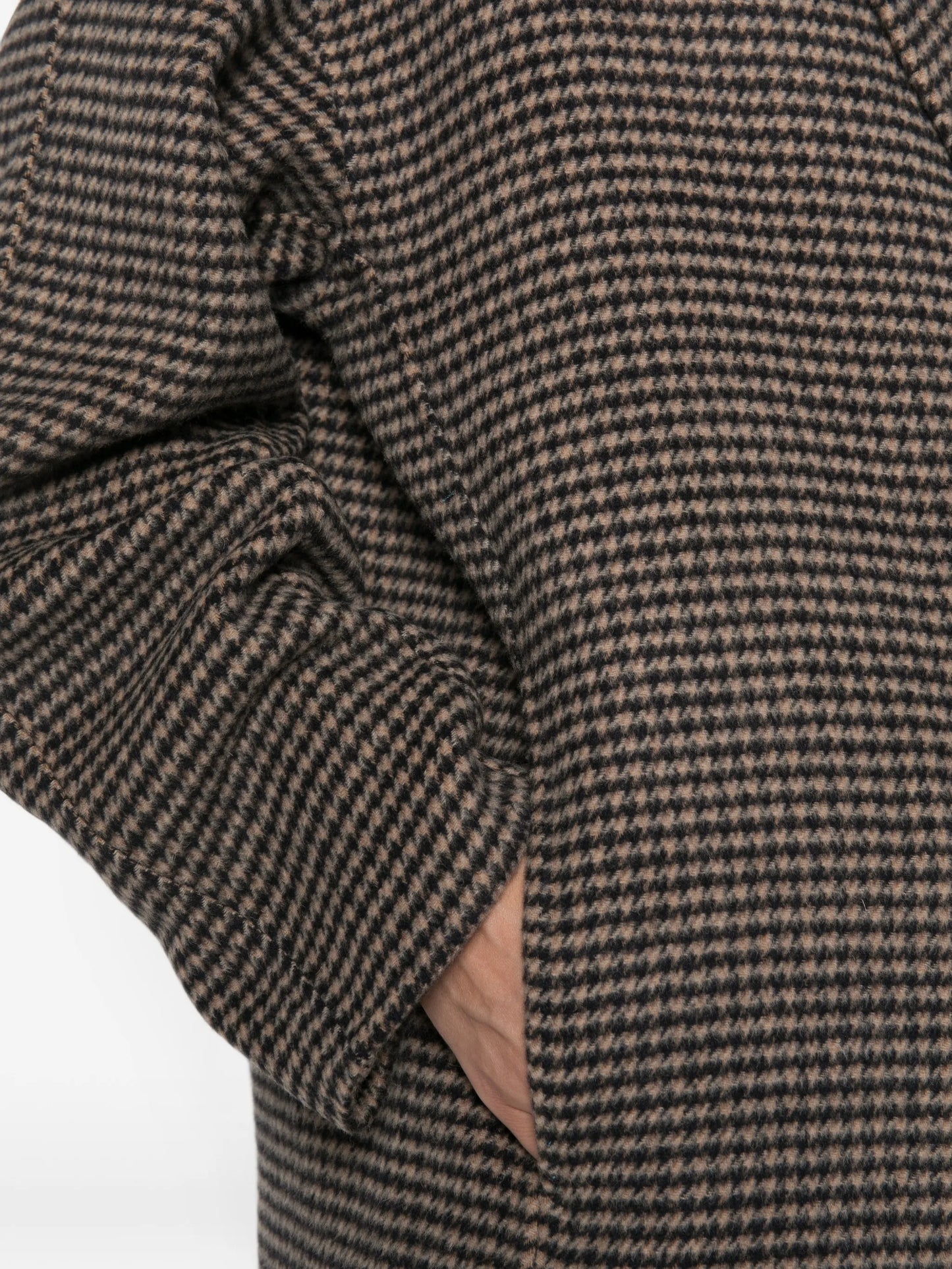 houndstooth double-breasted coat