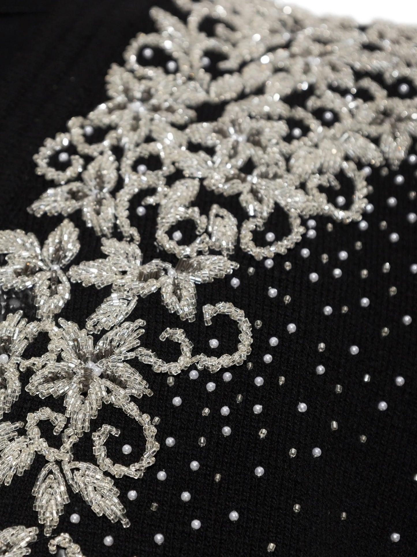 beaded floral-embroidered cardigan