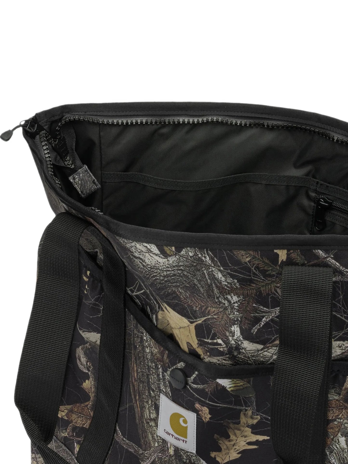 tree-print logo-patch tote bag