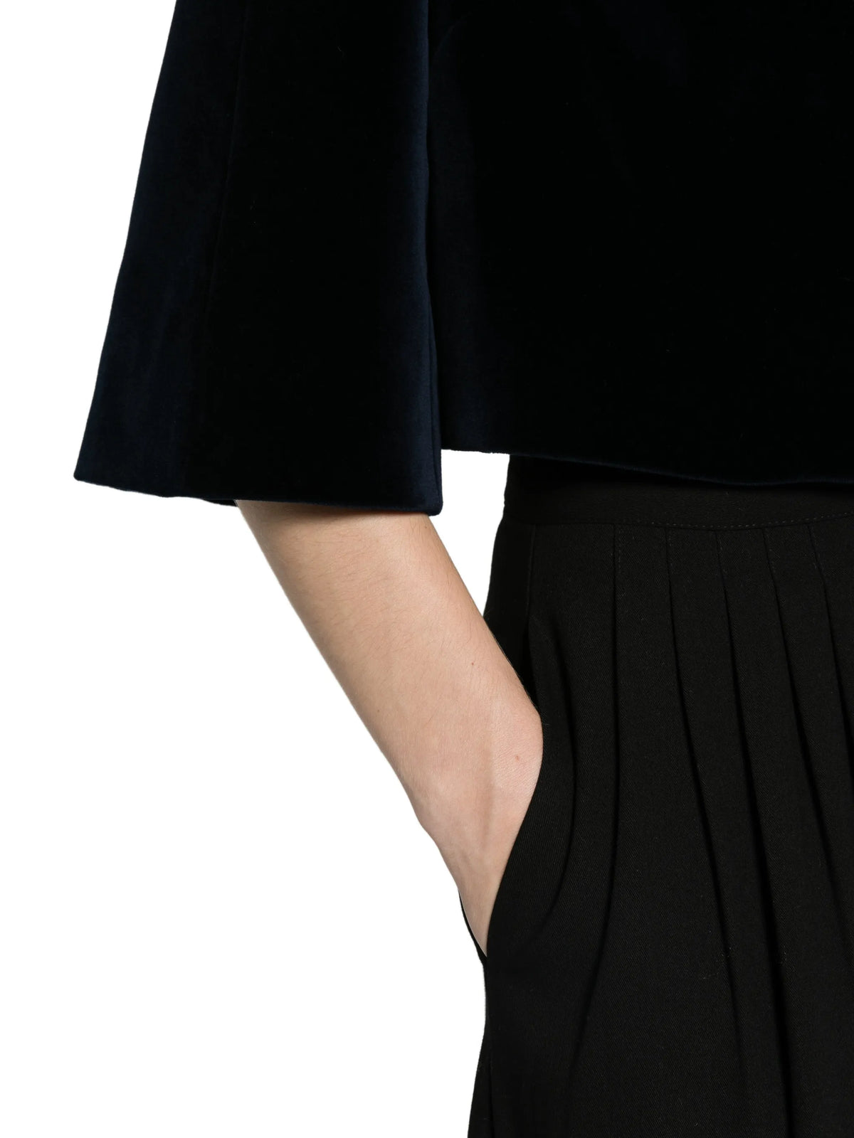 embellished velvet cropped evening jacket