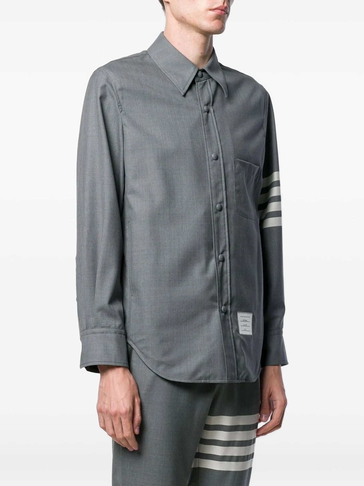 4-Bar wool overshirt
