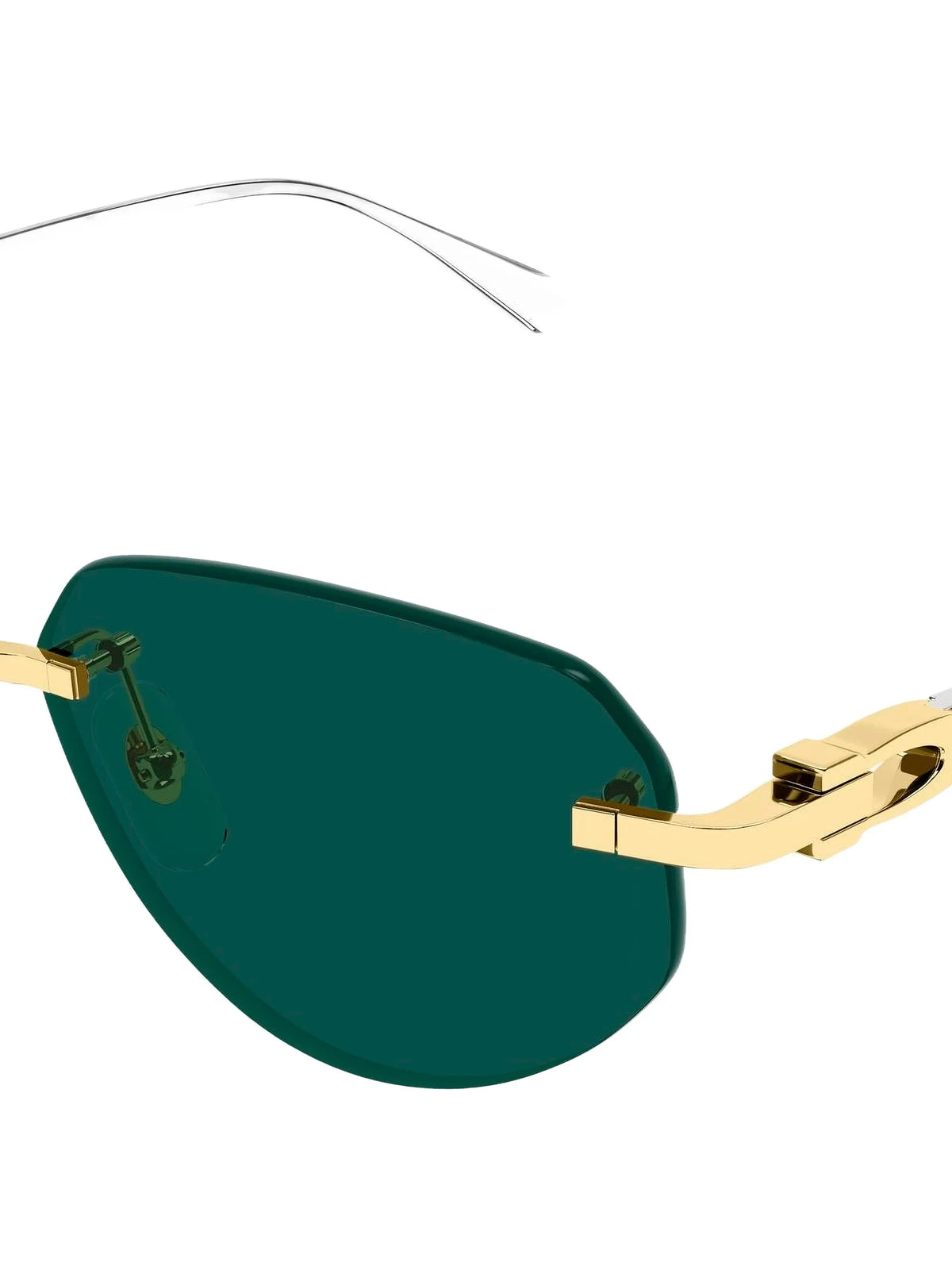 rimless geometric-frame sunglasses