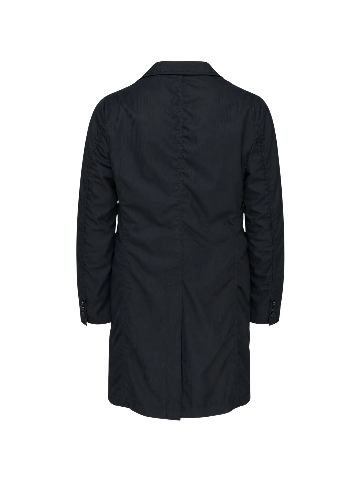 pinstripe-pattern single-breasted coat