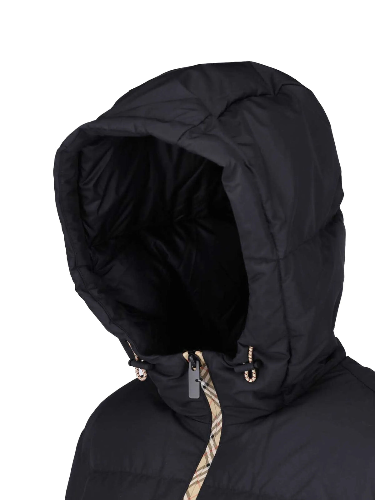 quilted hooded jacket