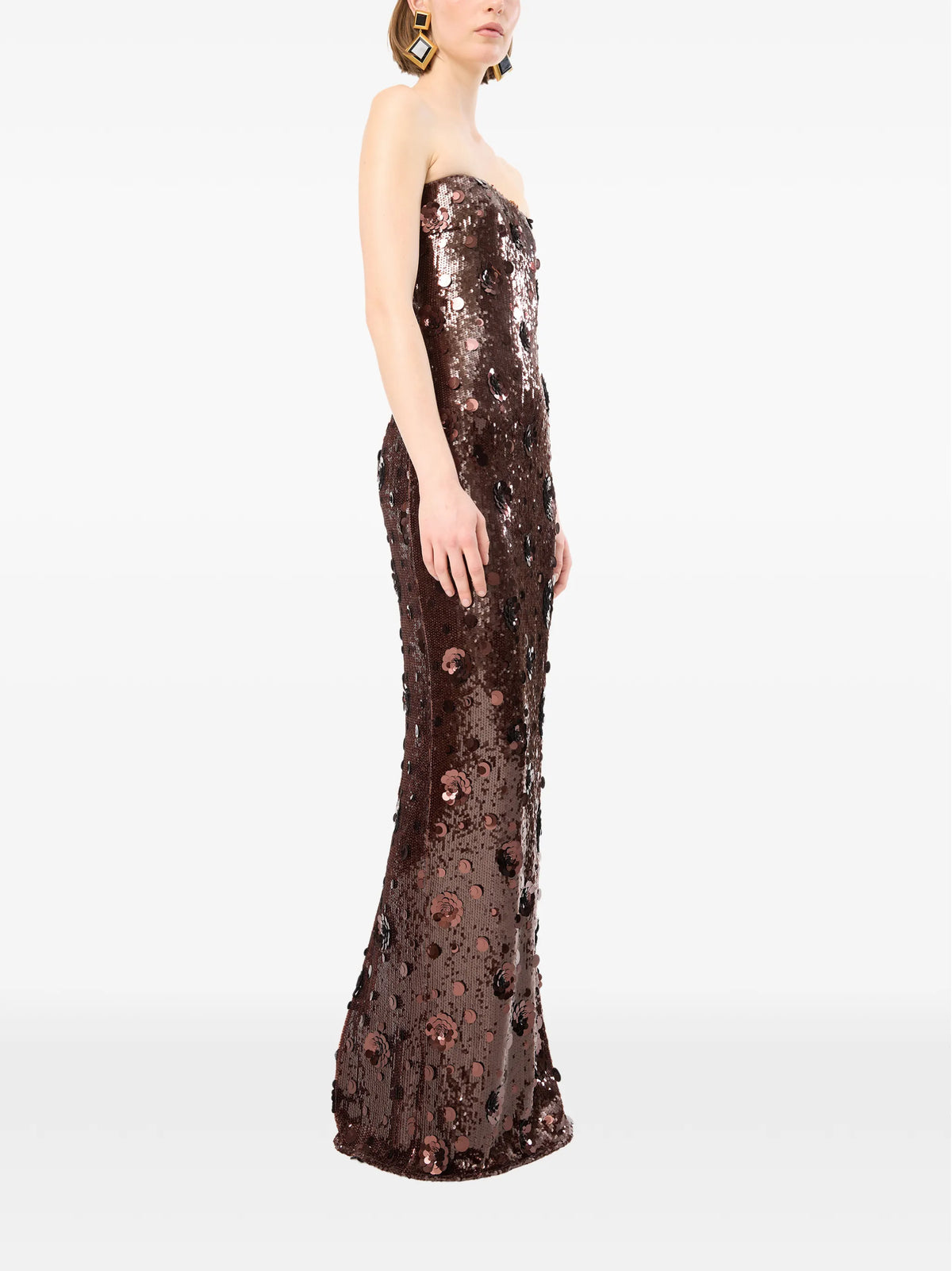 sequins tube maxi dress