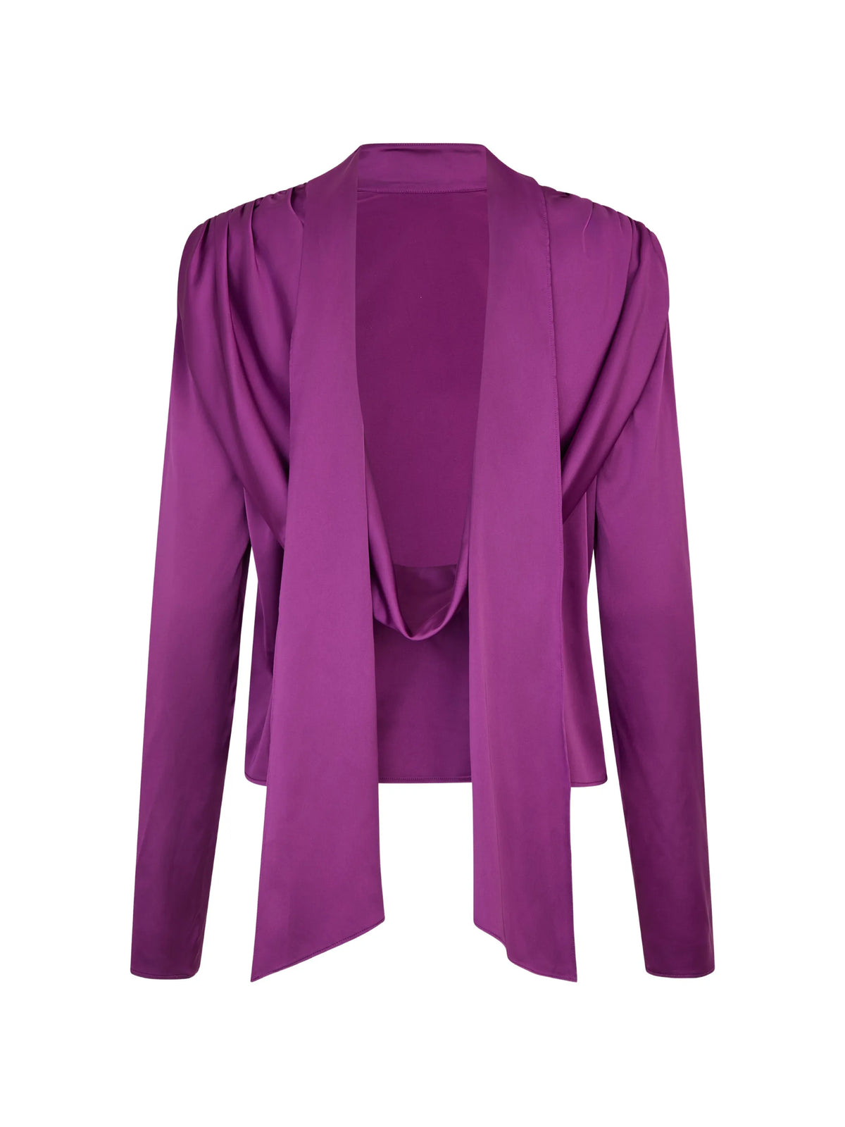 satin draped-back black