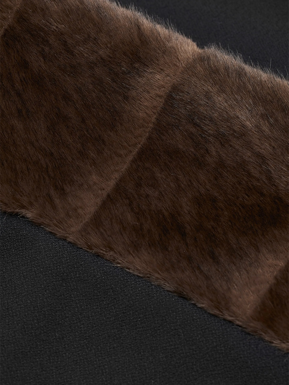 mini faux fur skirt black