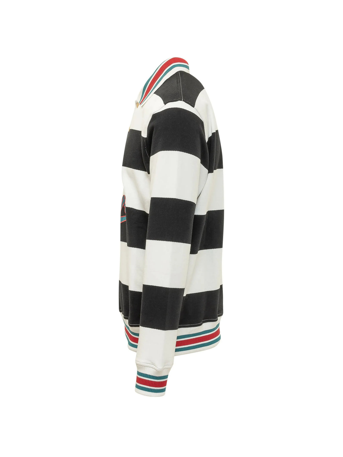 Drôle embroidered striped polo shirt