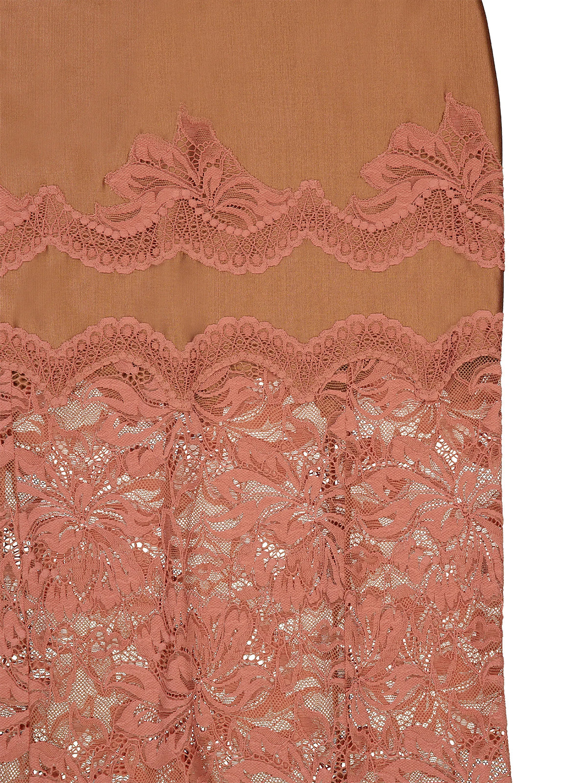 lace-panelled V-neck maxi dress