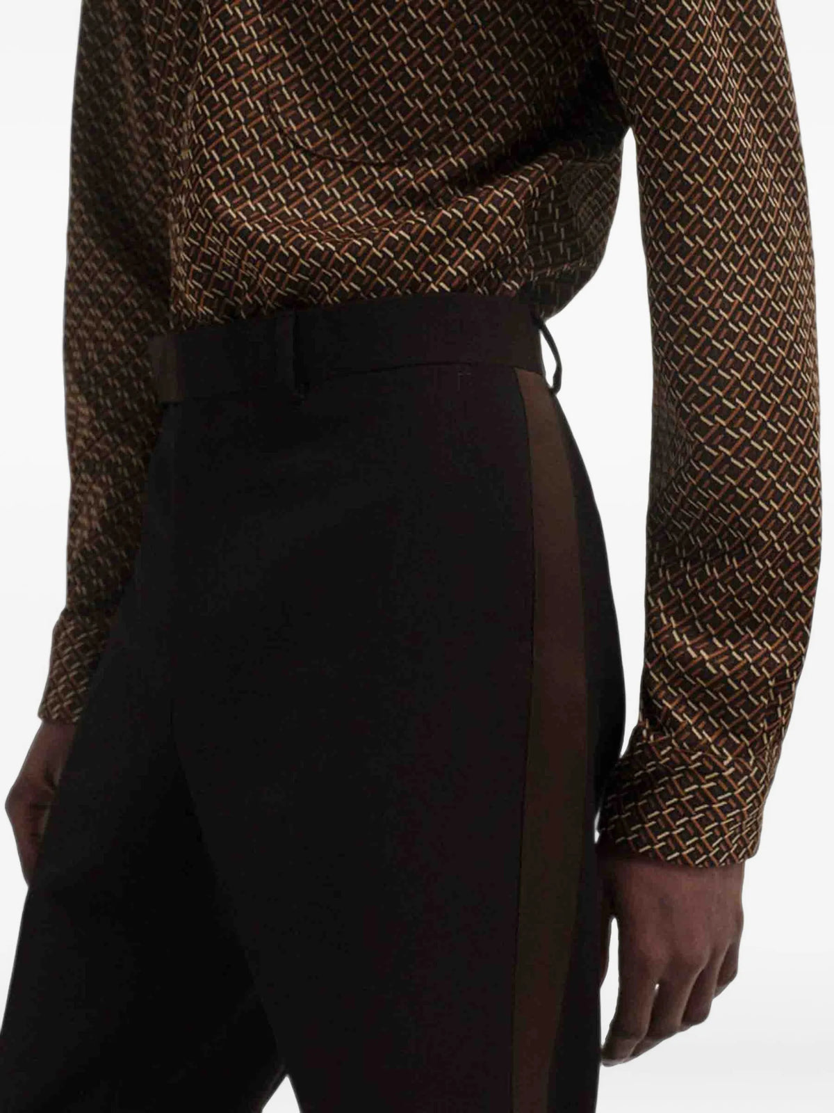 Modernist jacquard-knit shirt