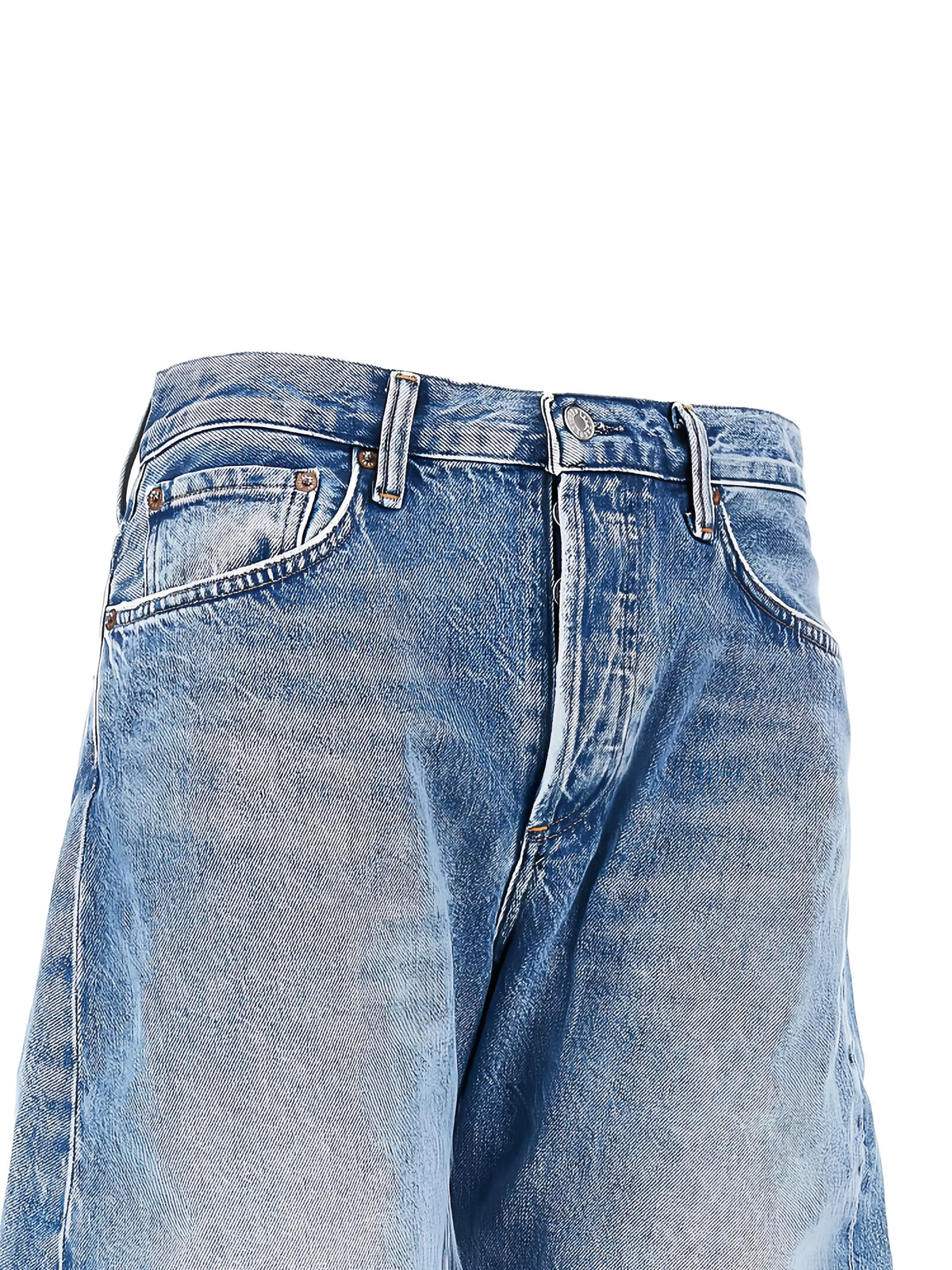 Spiral barrel-leg jeans