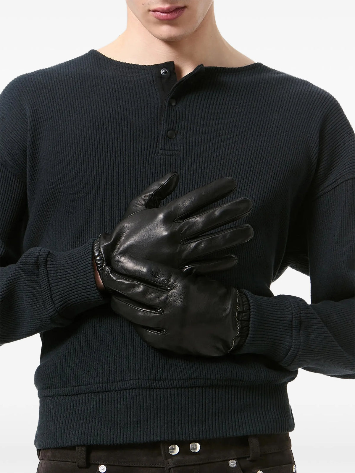 Rider leather gloves
