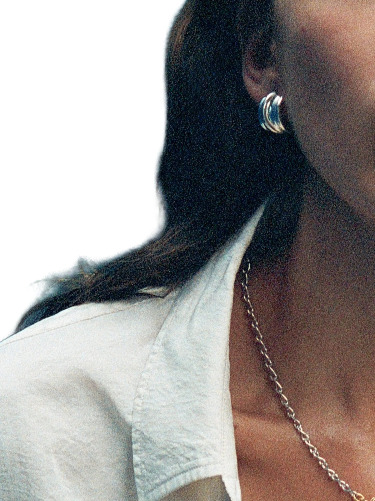 Wave Small hoop earrings