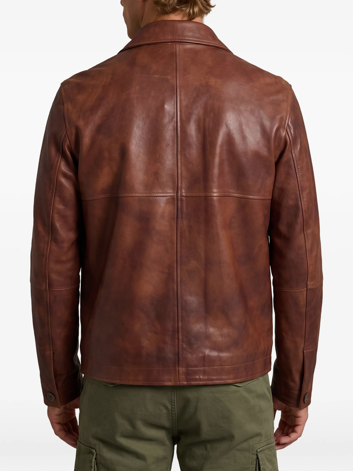 Steep button-up leather jacket