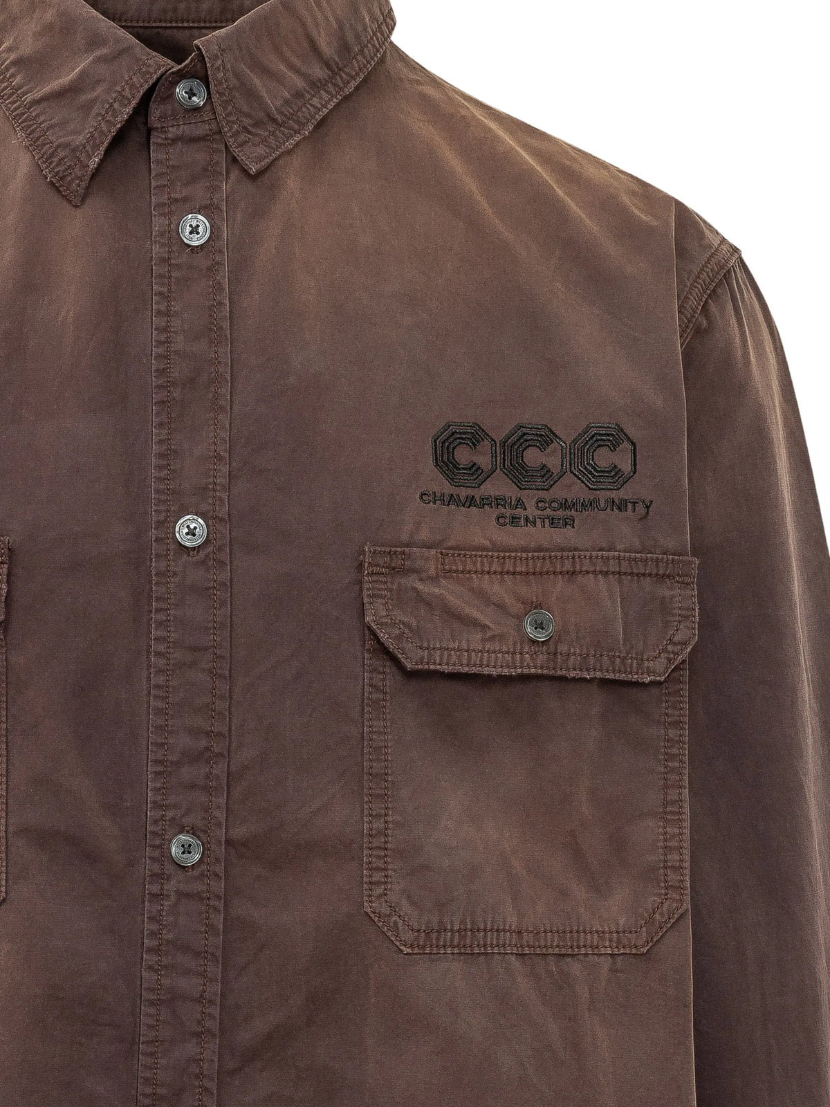 Corcoran logo-embroidered workwear overshirt