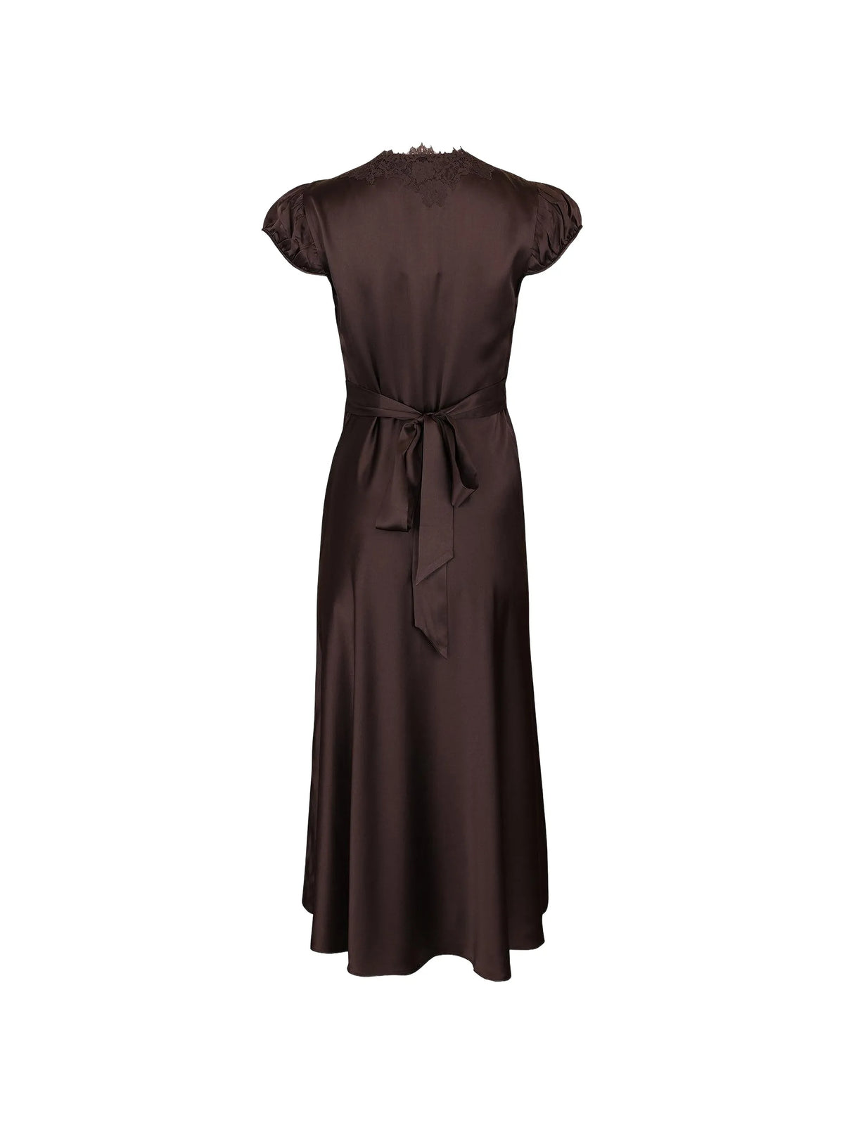 Coraline lace-trimmed silk midi dress