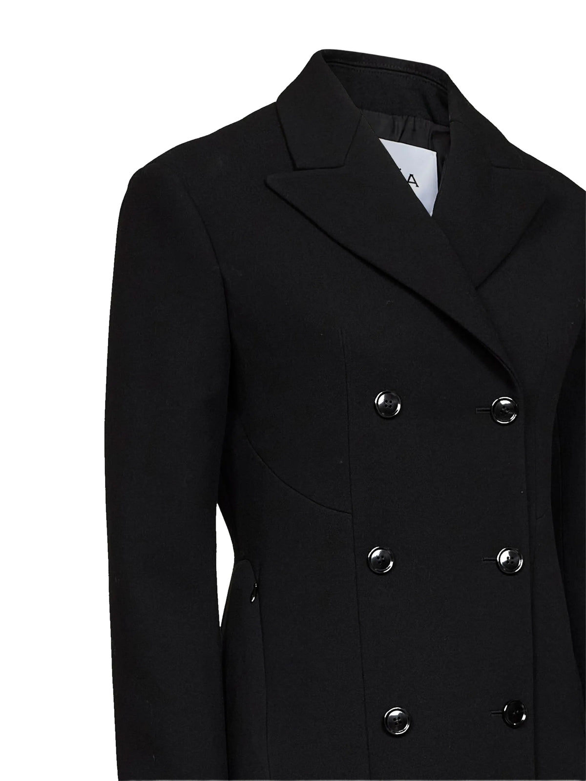 crepe double-breasted coat