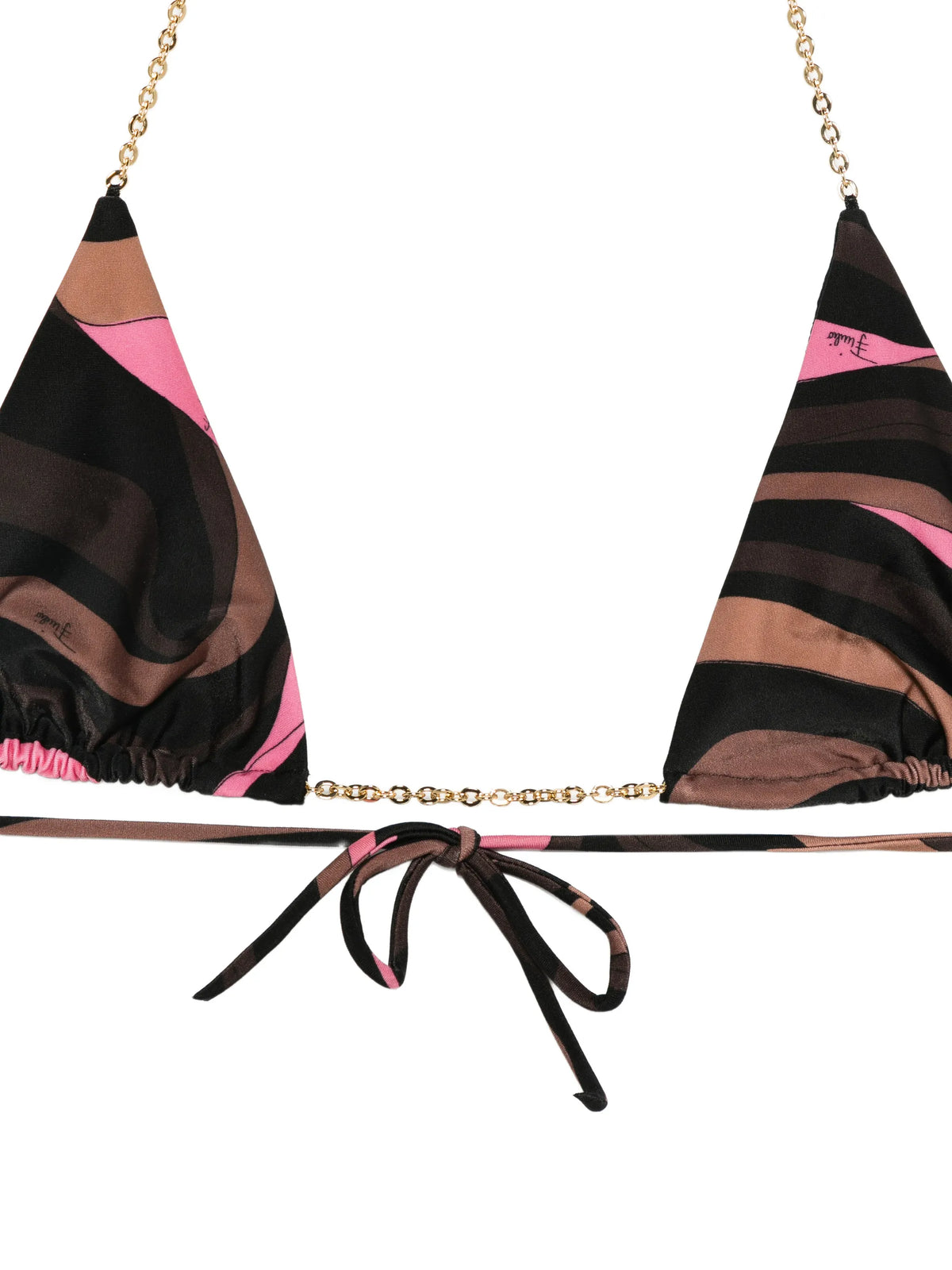 Marmo-Print bikini top