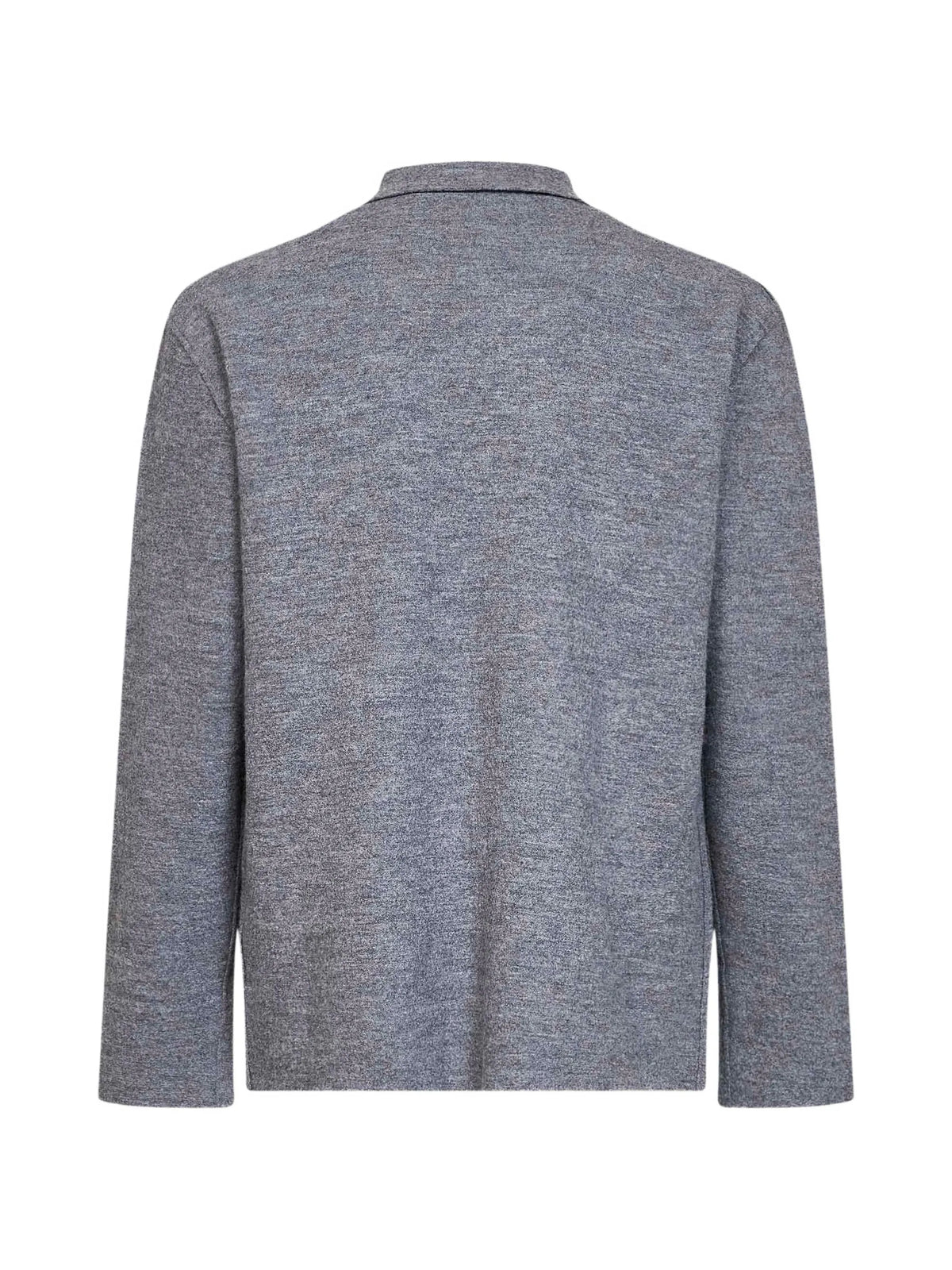 button-up wool sweater