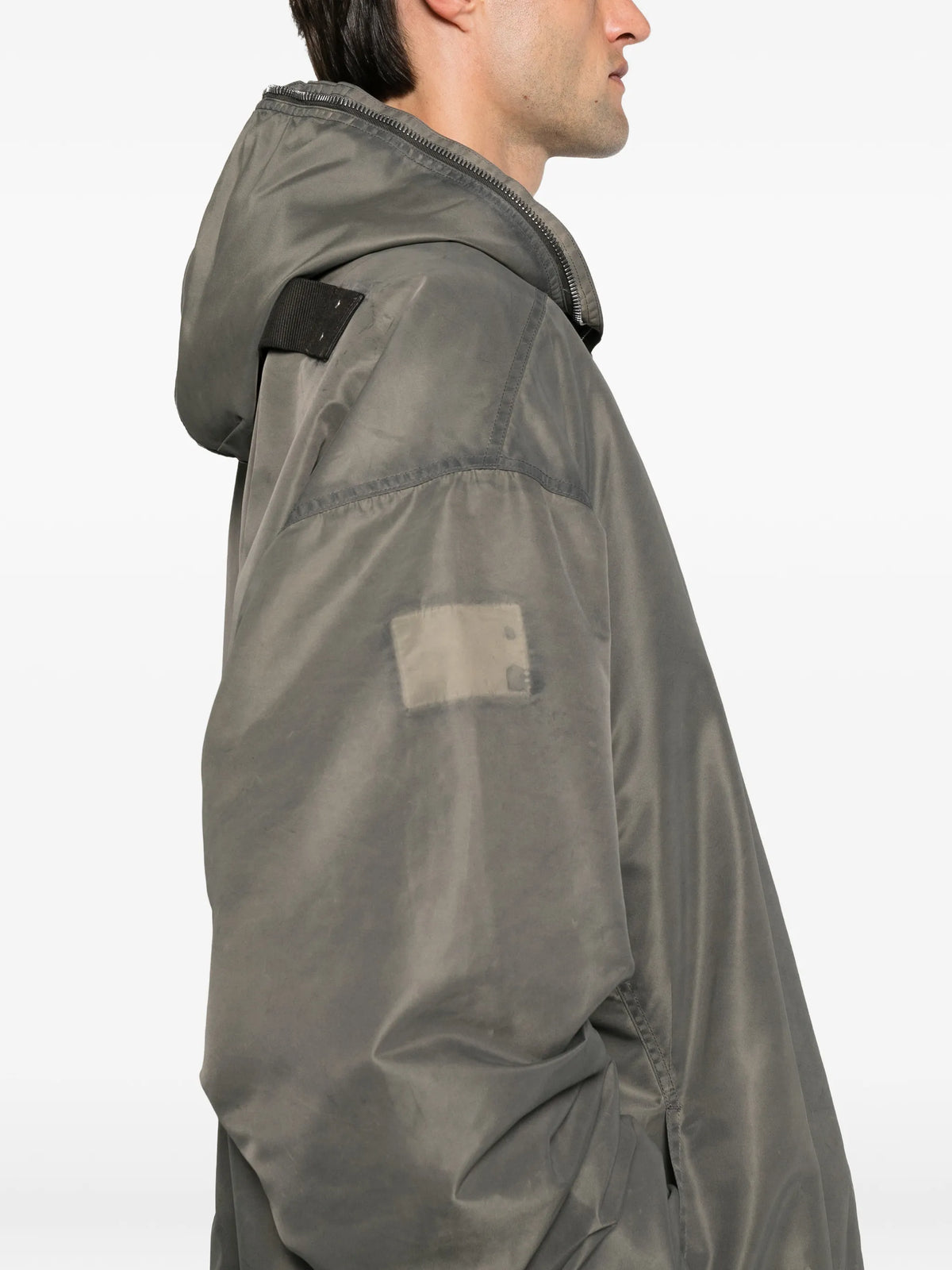 hooded zip-up coat