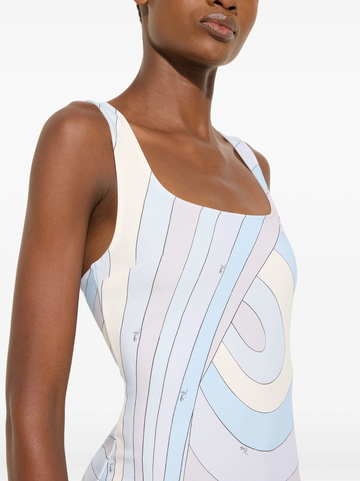 Iride print jersey mini dress