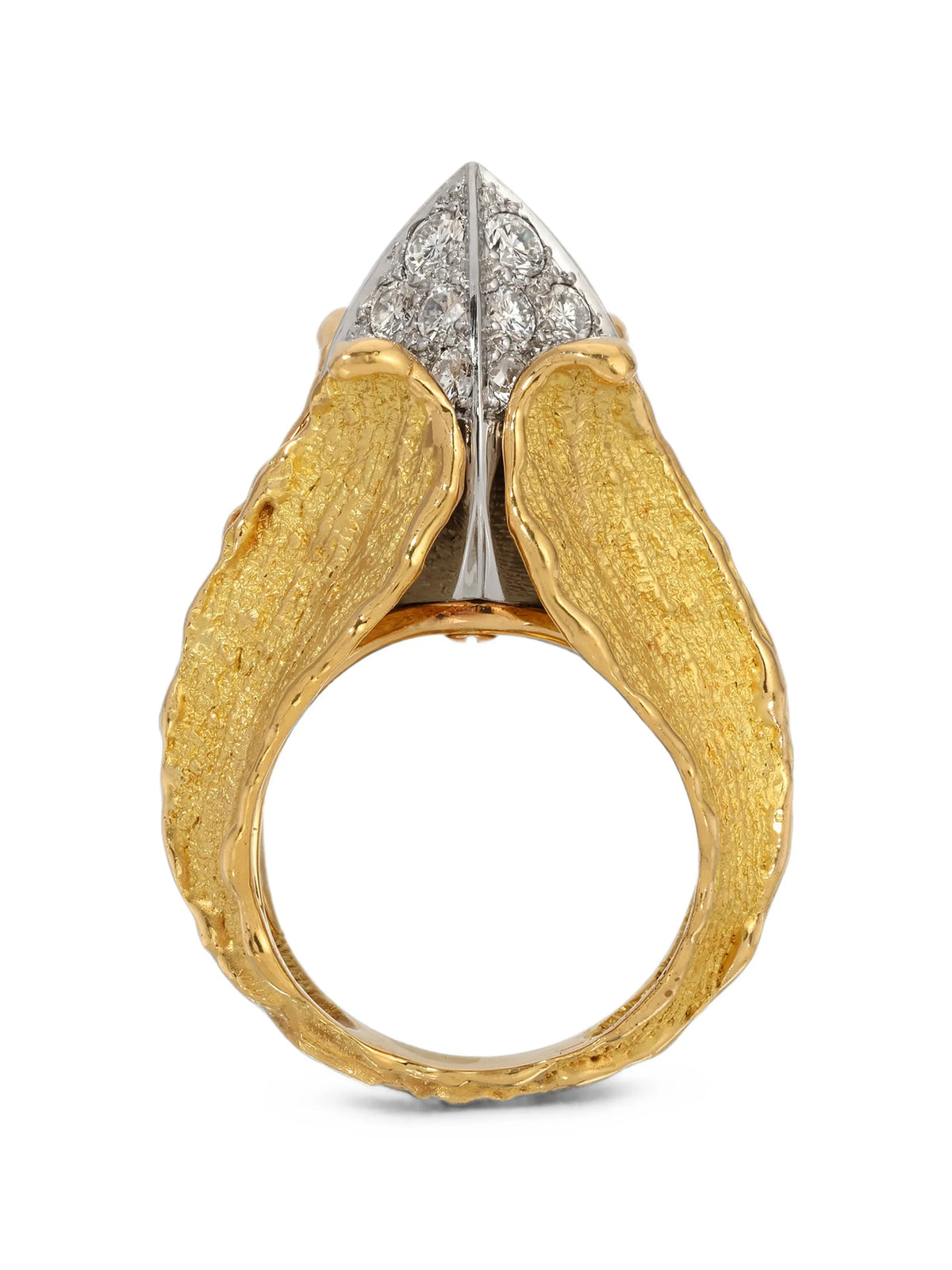 French diamond Tulip ring