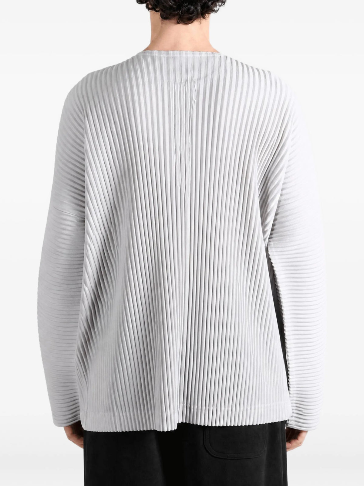 plissé-effect henley T-shirt
