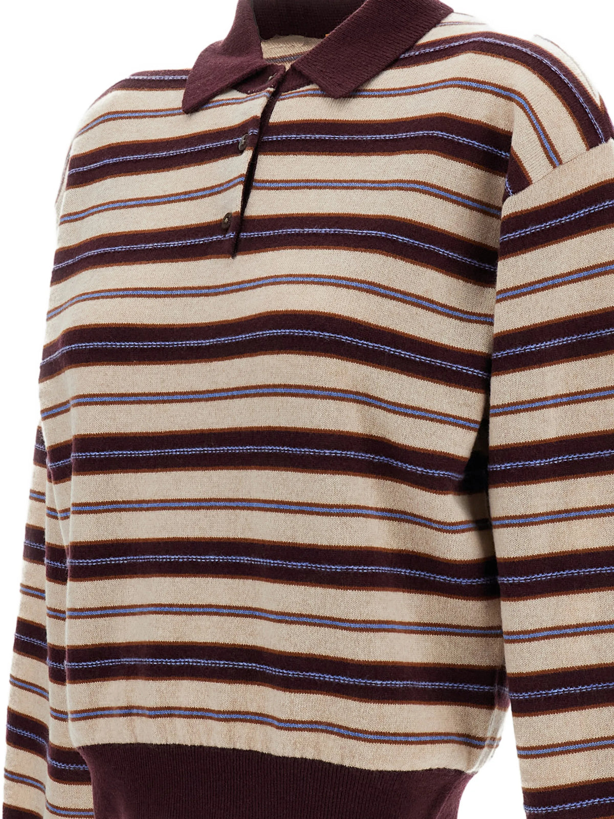 striped polo sweater