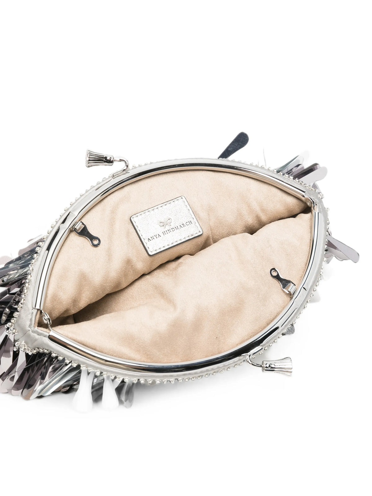 sequin-embellished tassel clutch bag