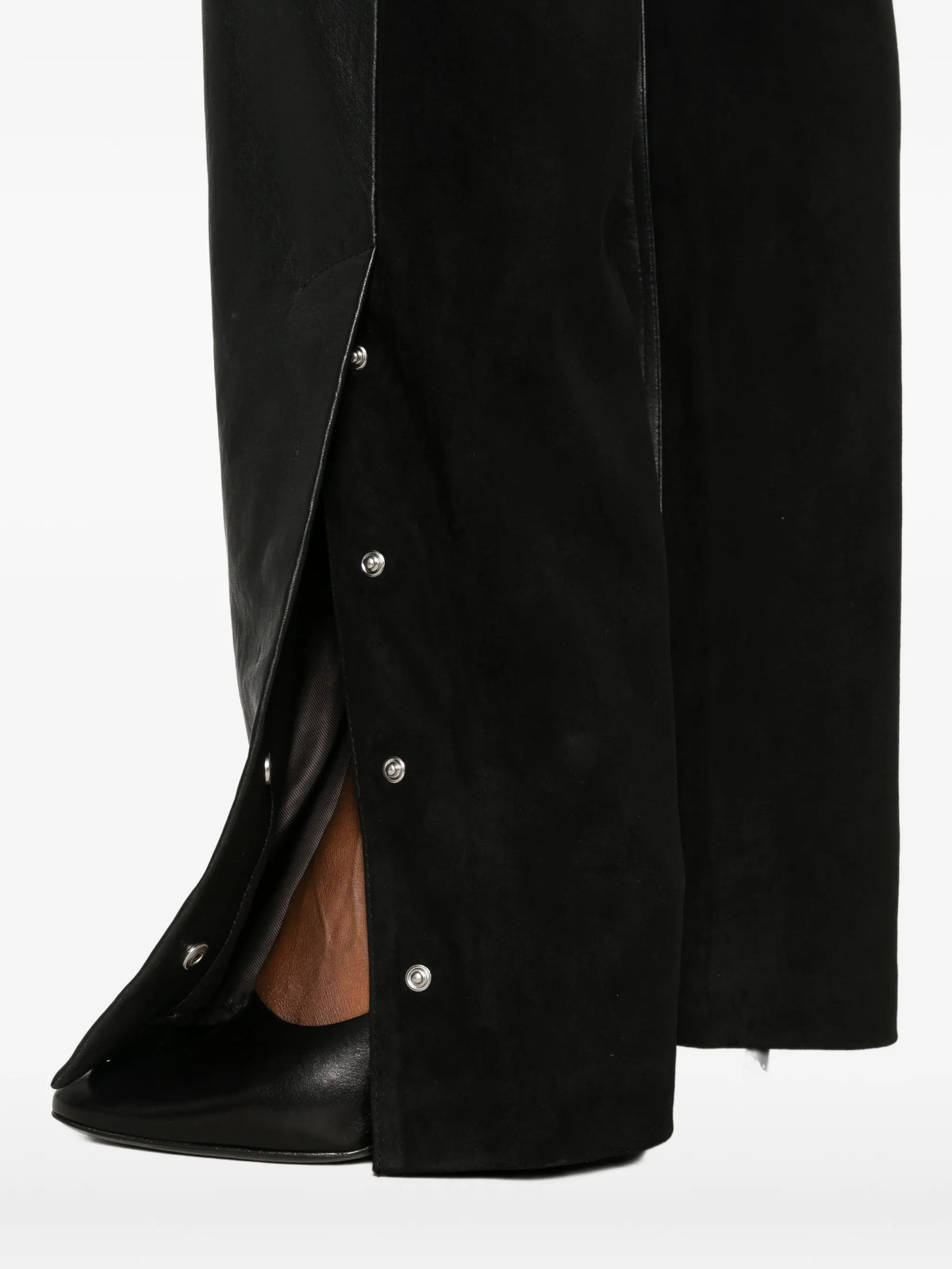 Crespo leather panelled trousers