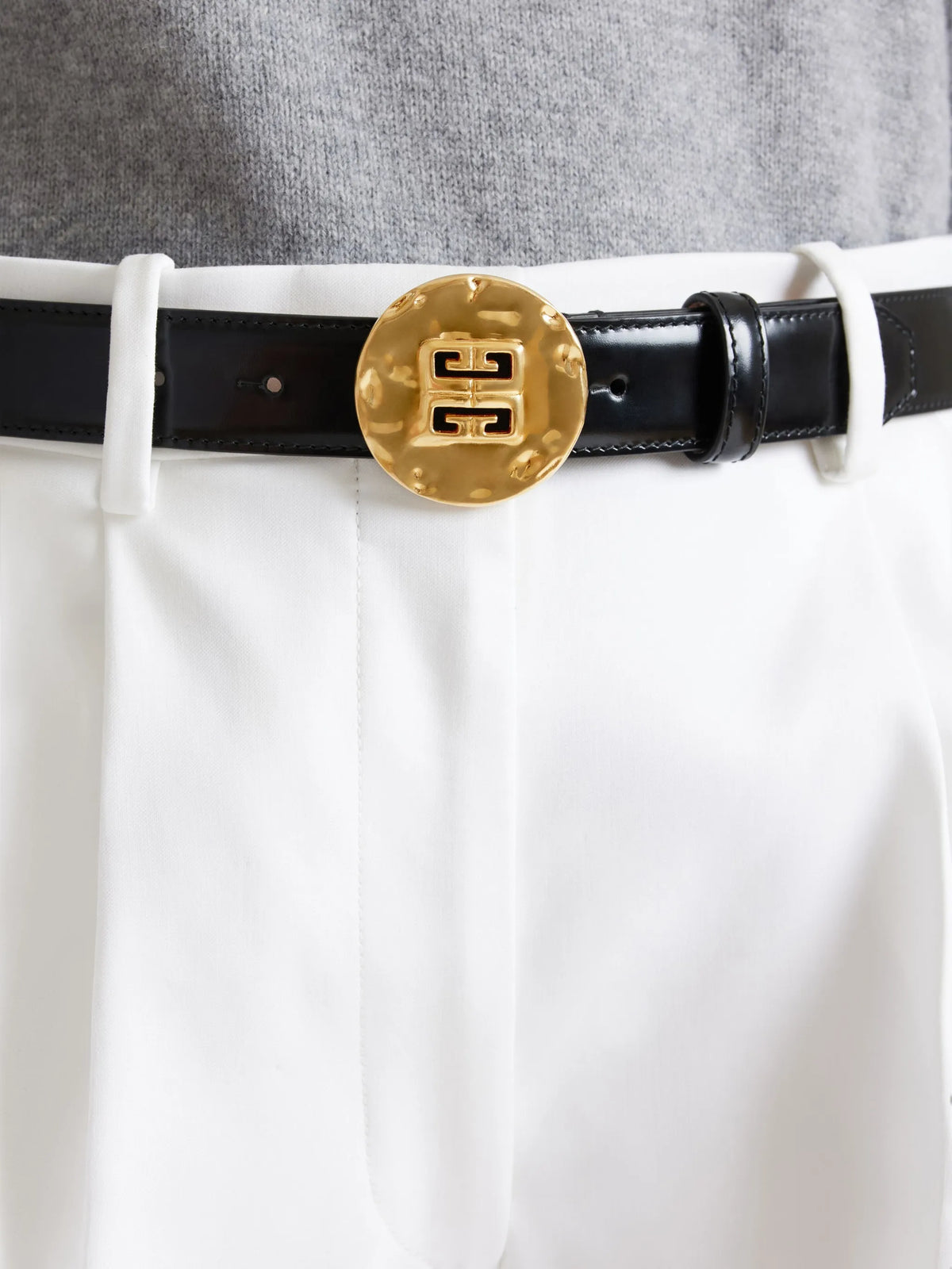 4G medal leather belt