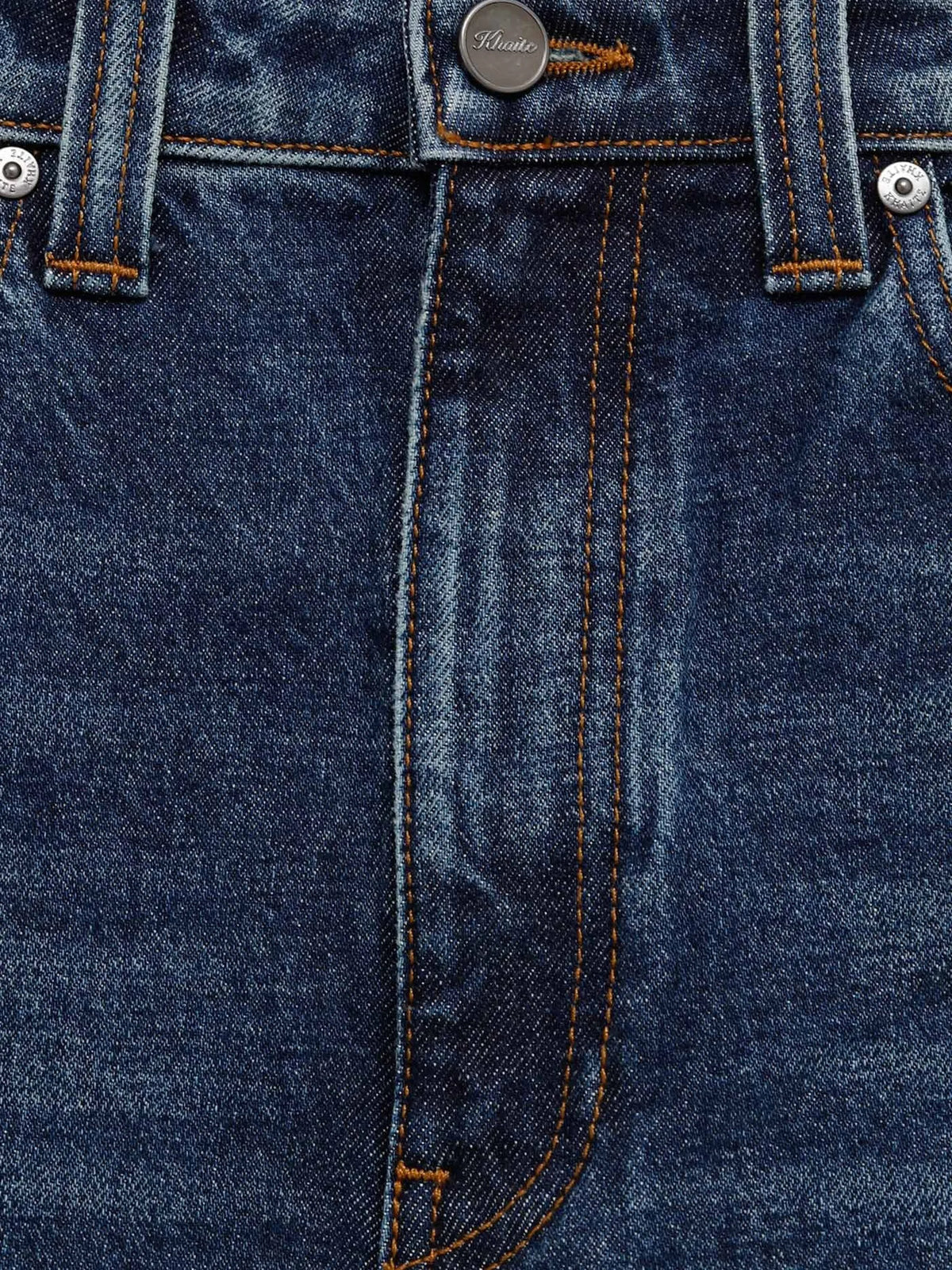 wide-leg whiskered jeans