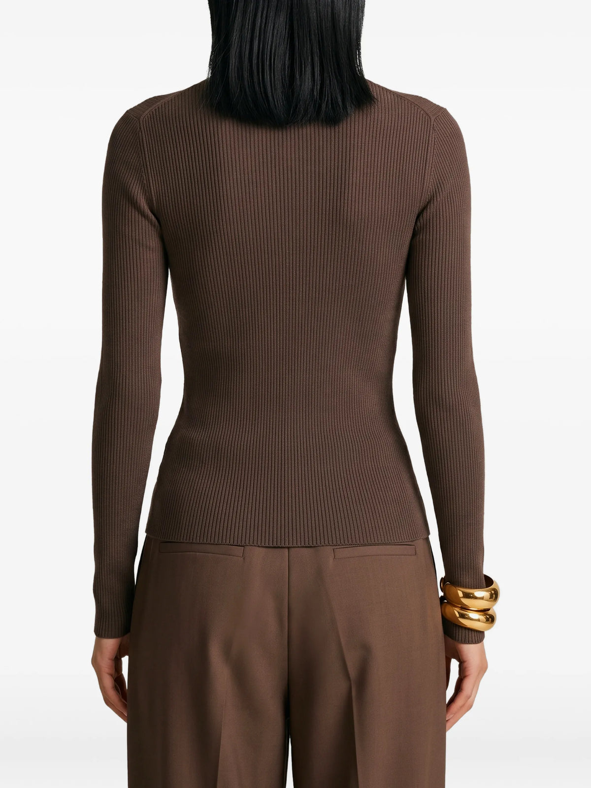 ribbed-knit turtleneck sweater